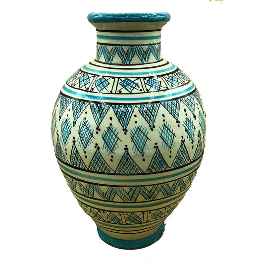 Etnico Arredo Vaso Berbero Marocchino Ceramica Terracotta Orientale H. 38 Cm 0904211007