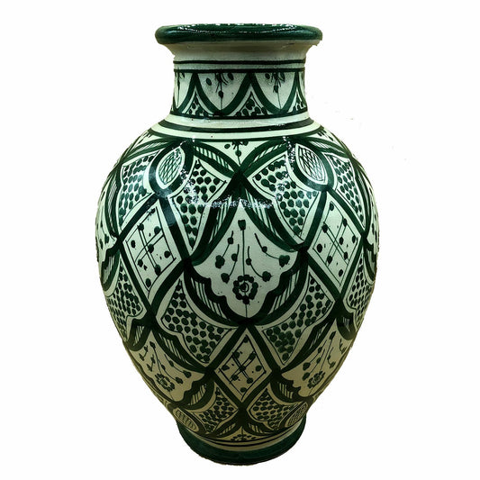 Etnico Arredo Vaso Berbero Marocchino Ceramica Terracotta Orientale H. 38 Cm 0904211009