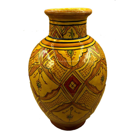 Etnico Arredo Vaso Berbero Marocchino Ceramica Terracotta Orientale H. 38 Cm 0904211011