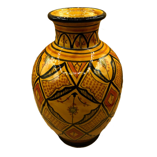 Etnico Arredo Vaso Berbero Marocchino Ceramica Terracotta Orientale H. 38 Cm 0904211021