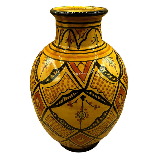 Etnico Arredo Vaso Berbero Marocchino Ceramica Terracotta Orientale H. 38 Cm 0904211025