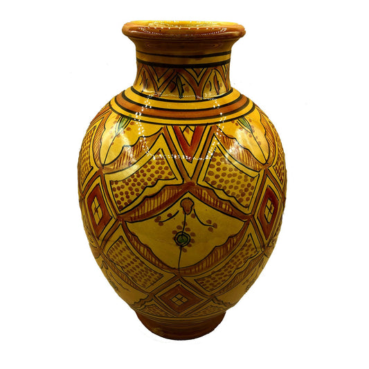 Etnico Arredo Vaso Berbero Marocchino Ceramica Terracotta Orientale H. 38 Cm 0904211028