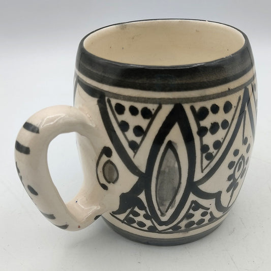 Arredamento Etnico Bicchiere Boccale Ceramica Terracotta Marocchino 0405211009