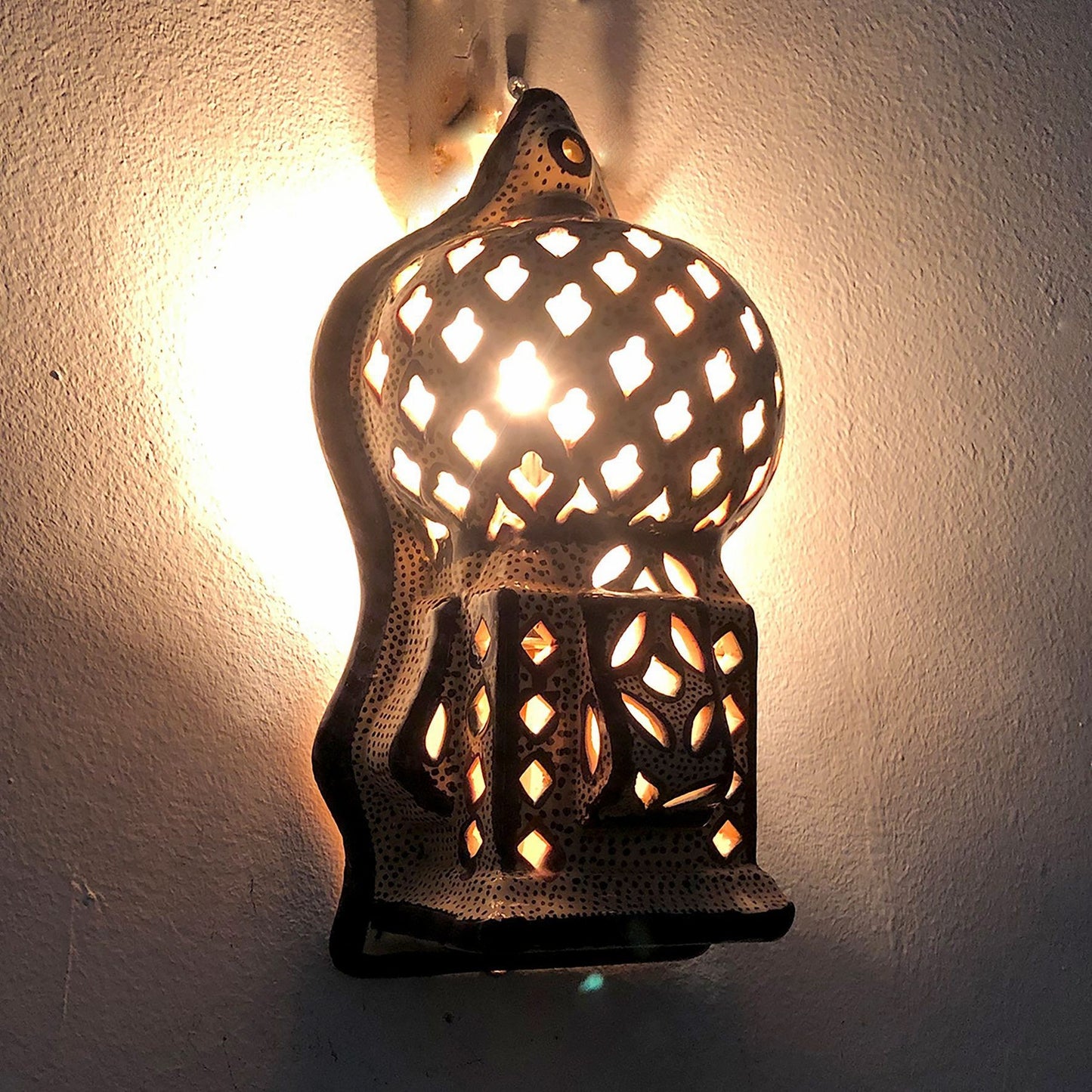 Arredo Etnico Applique Parete Lampada Ceramica Tunisina Marocchina 1103211102