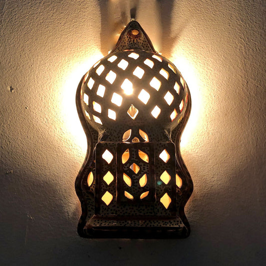 Arredo Etnico Applique Parete Lampada Ceramica Tunisina Marocchina 1103211103