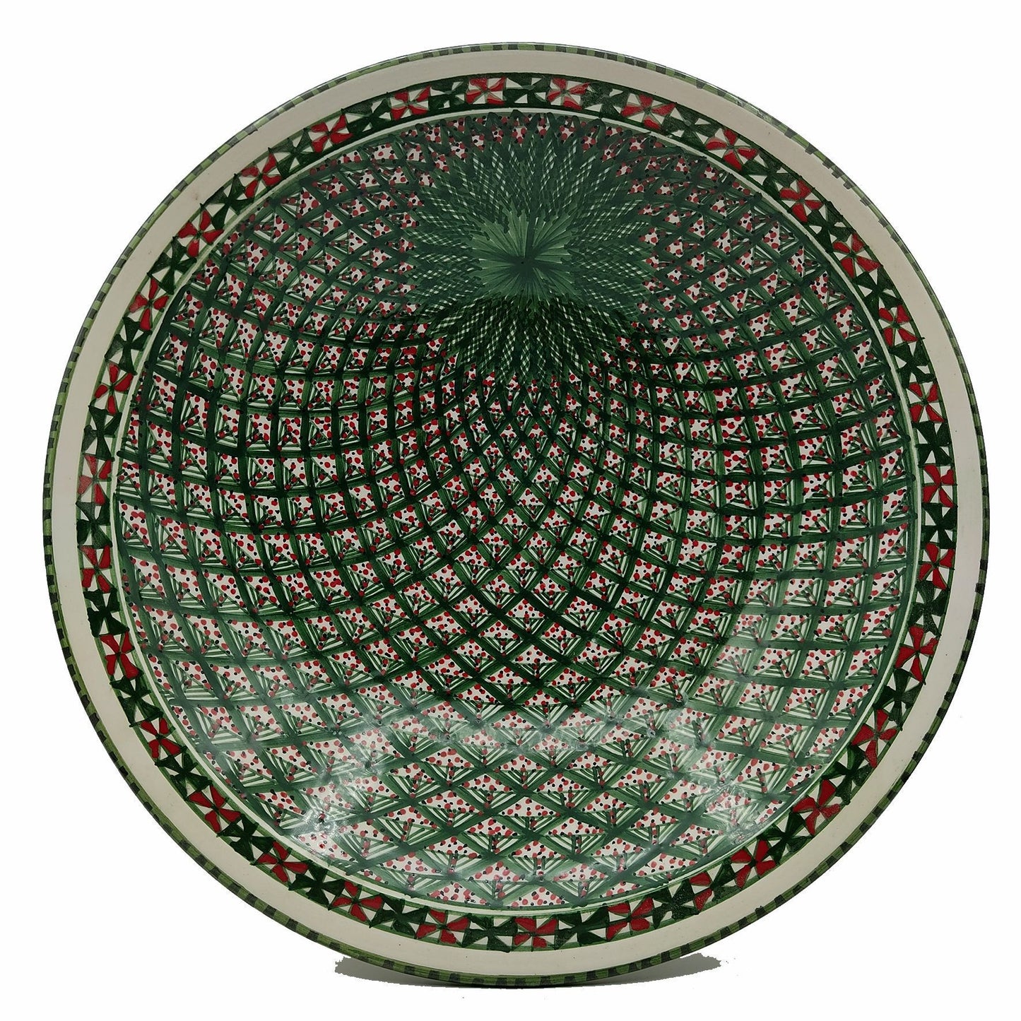 Piatto Ceramica Bianca Alta Qualita Portata Decorativo Etnic Tunisino 1301210936