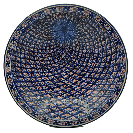 Piatto Ceramica Bianca Alta Qualita Portata Decorativo Etnic Tunisino 1301210941