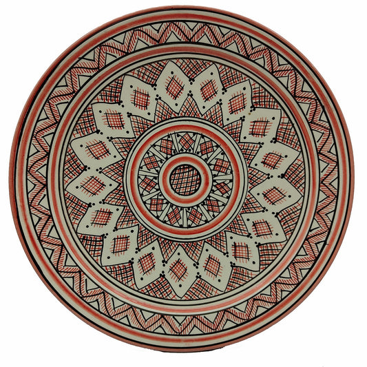 Piatto Ceramica Terracotta Parete Diam.43cm Etnico Marocchino Marocco 1512211228