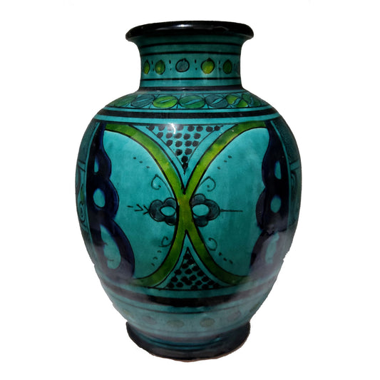 Vaso Berbero Etnico Marocchino Ceramica Terracotta Orientale H. 28 cm 3101221516