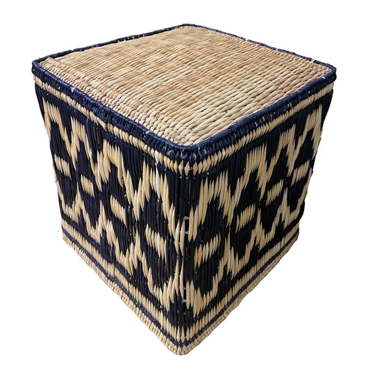 Etnische meubelen Marokkaanse poef in rieten oosterse voetenbank 2405231001