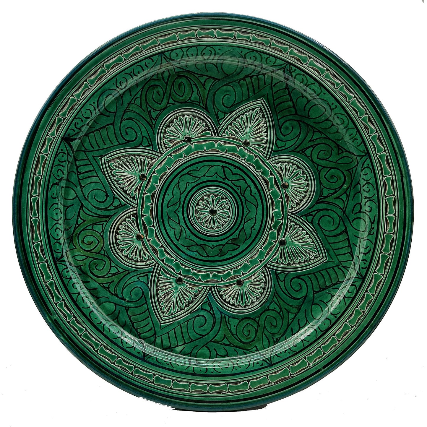 Piatto Ceramica Terracotta Parete Diam.43cm Etnico Marocchino Marocco 0209221102