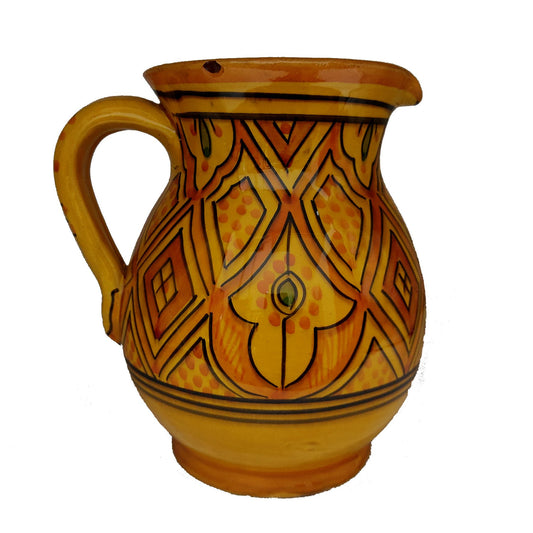 Brocca Caraffa Ceramica Terracotta Etnica Marocco Marocchina L. 1,5 Dipinta Mano 0302221001