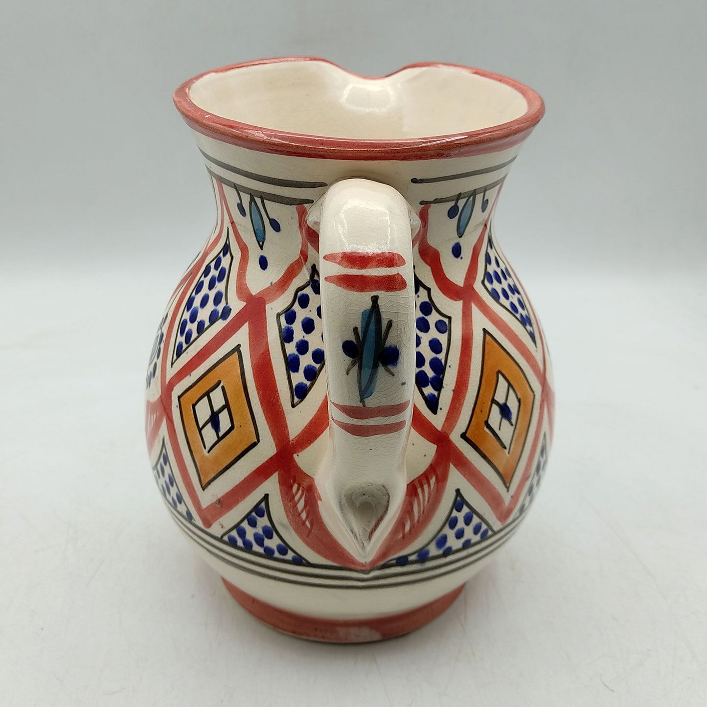 Brocca Caraffa Ceramica Terracotta Etnica Marocco Marocchina L. 1,5 Dipinta Mano 0302221005