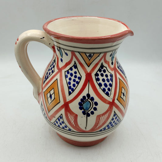 Brocca Caraffa Ceramica Terracotta Etnica Marocco Marocchina L. 1,5 Dipinta Mano 0302221005