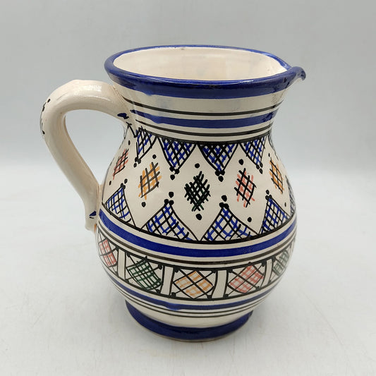 Brocca Caraffa Ceramica Terracotta Etnica Marocco Marocchina L. 1,5 Dipinta Mano 0302221007