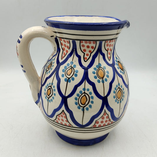 Brocca Caraffa Ceramica Terracotta Etnica Marocco Marocchina L. 1,5 Dipinta Mano 0302221011