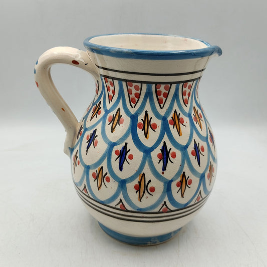 Brocca Caraffa Ceramica Terracotta Etnica Marocco Marocchina L. 1,5 Dipinta Mano 0302221012