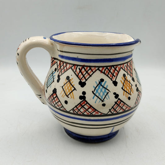 Brocca Caraffa Ceramica Terracotta Etnica Marocco Marocchina L. 0,5 Dipinta Mano 0302221106