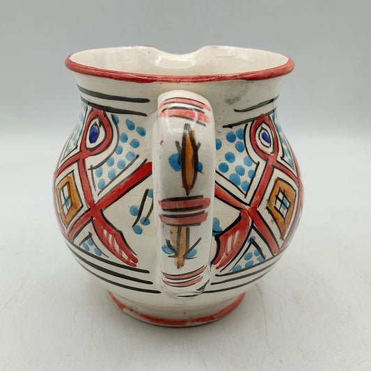 Brocca Caraffa Ceramica Terracotta Etnica Marocco Marocchina L. 0,5 Dipinta Mano 0302221107