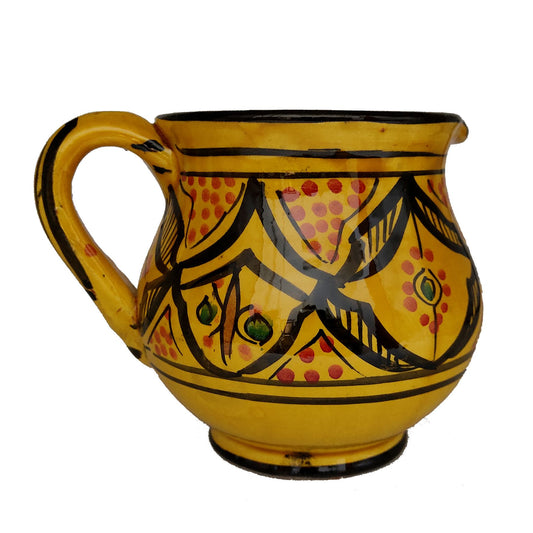 Brocca Caraffa Ceramica Terracotta Etnica Marocco Marocchina L. 0,5 Dipinta Mano 0302221110