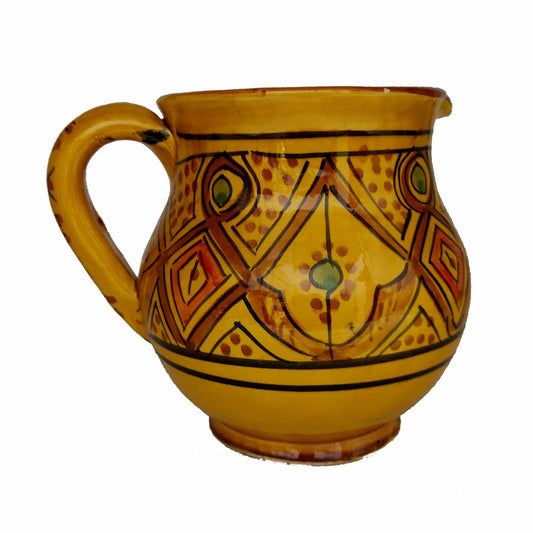 Brocca Caraffa Ceramica Terracotta Etnica Marocco Marocchina L. 0,5 Dipinta Mano 0302221118