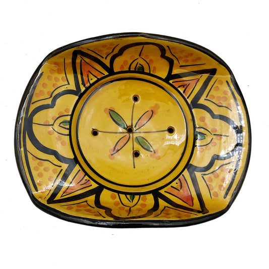 Porta Sapone Ceramica Terracotta Artigiano Etnico Marocco Marocchino 0303221406