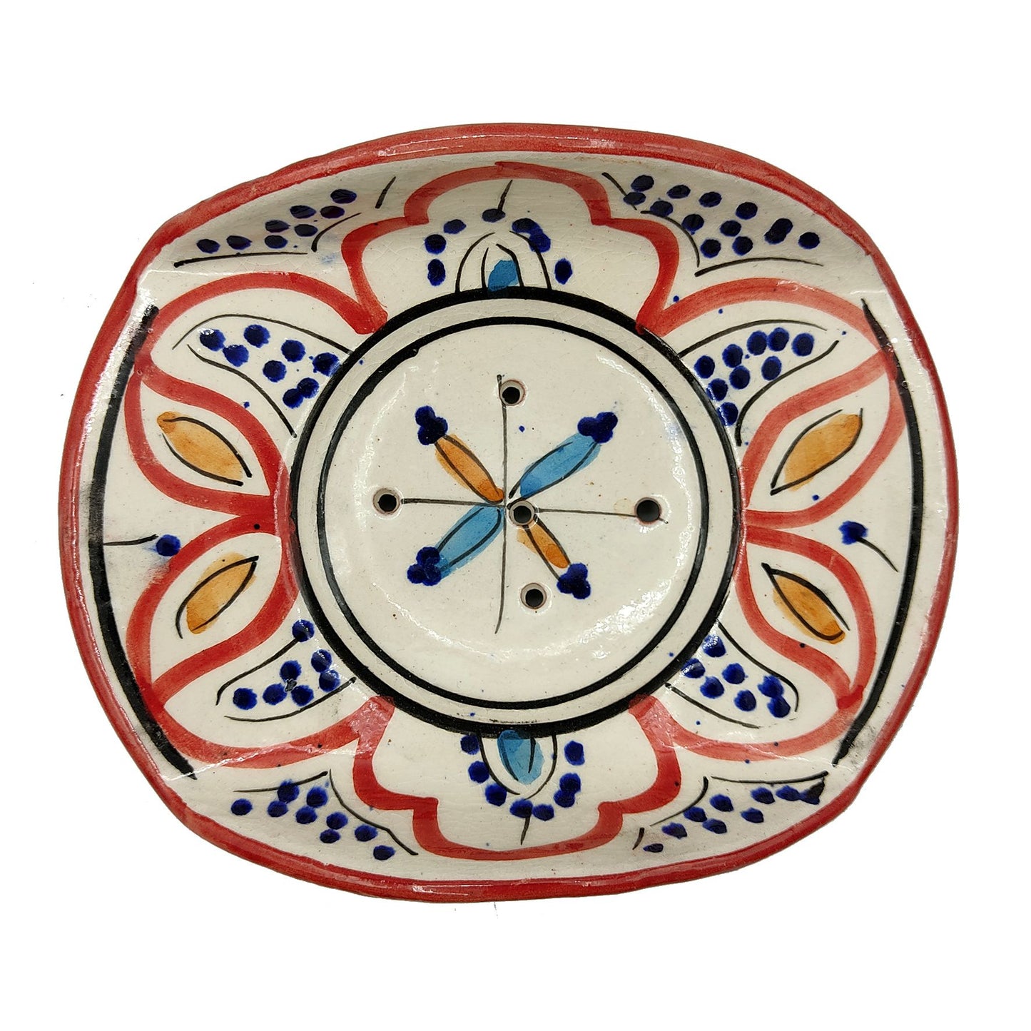 Porta Sapone Ceramica Terracotta Artigiano Etnico Marocco Marocchino 0303221423