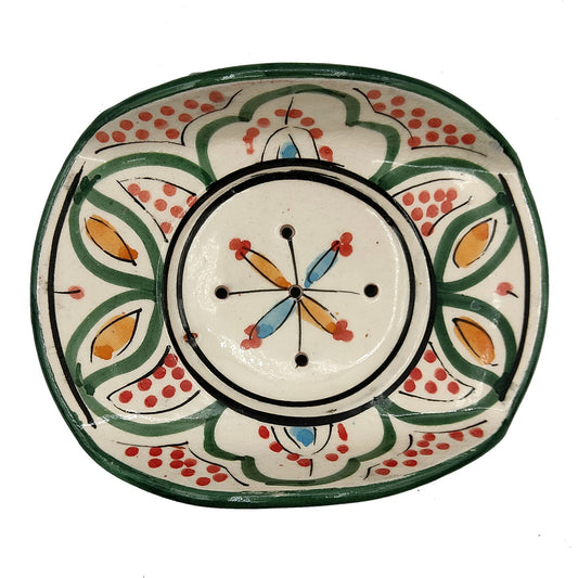 Porta Sapone Ceramica Terracotta Artigiano Etnico Marocco Marocchino 0303221424