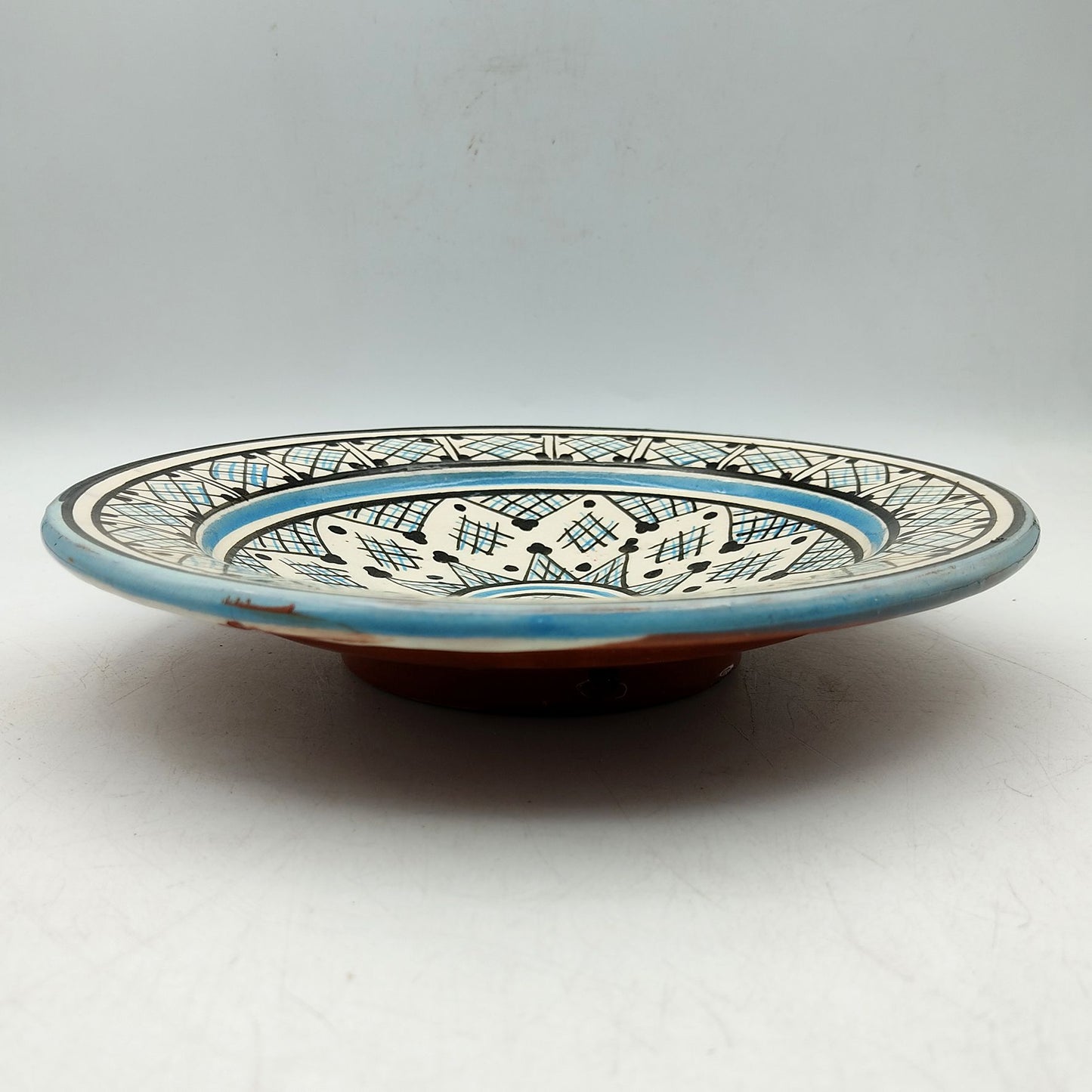 Piatto Ceramica Terracotta Parete Diam.23cm Etnico Marocchino Marocco 0401221142