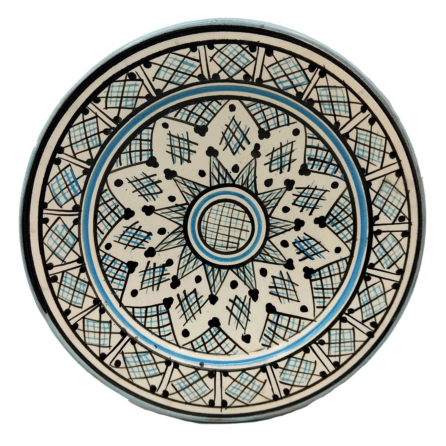 Piatto Ceramica Terracotta Parete Diam.23cm Etnico Marocchino Marocco 0401221142