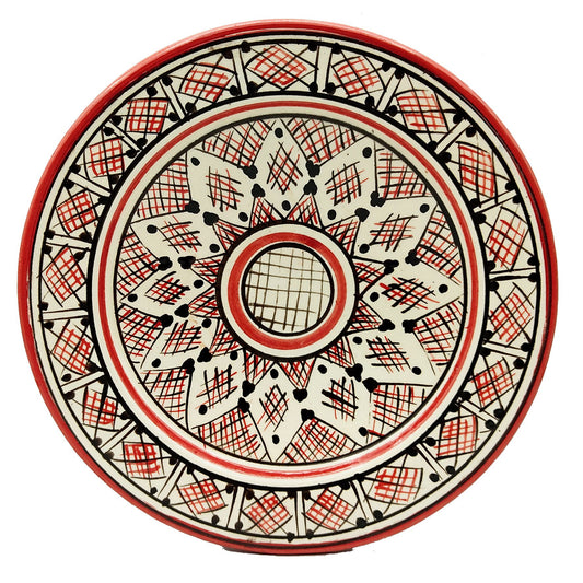 Piatto Ceramica Terracotta Parete Diam.23cm Etnico Marocchino Marocco 0401221153