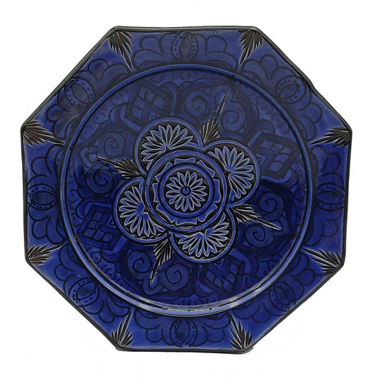 Piatto Ceramica Terracotta Parete Diam.23cm Etnico Marocchino Marocco 0401221313