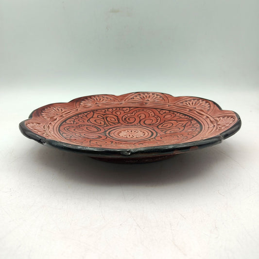 Piatto Ceramica Terracotta Parete Diam.23cm Etnico Marocchino Marocco 0401221319