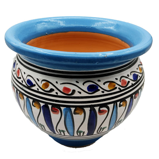 Vaso Cachepot Berbero Etnico Tunisno Marocchino Ceramica Terracotta Orientale 0411221003