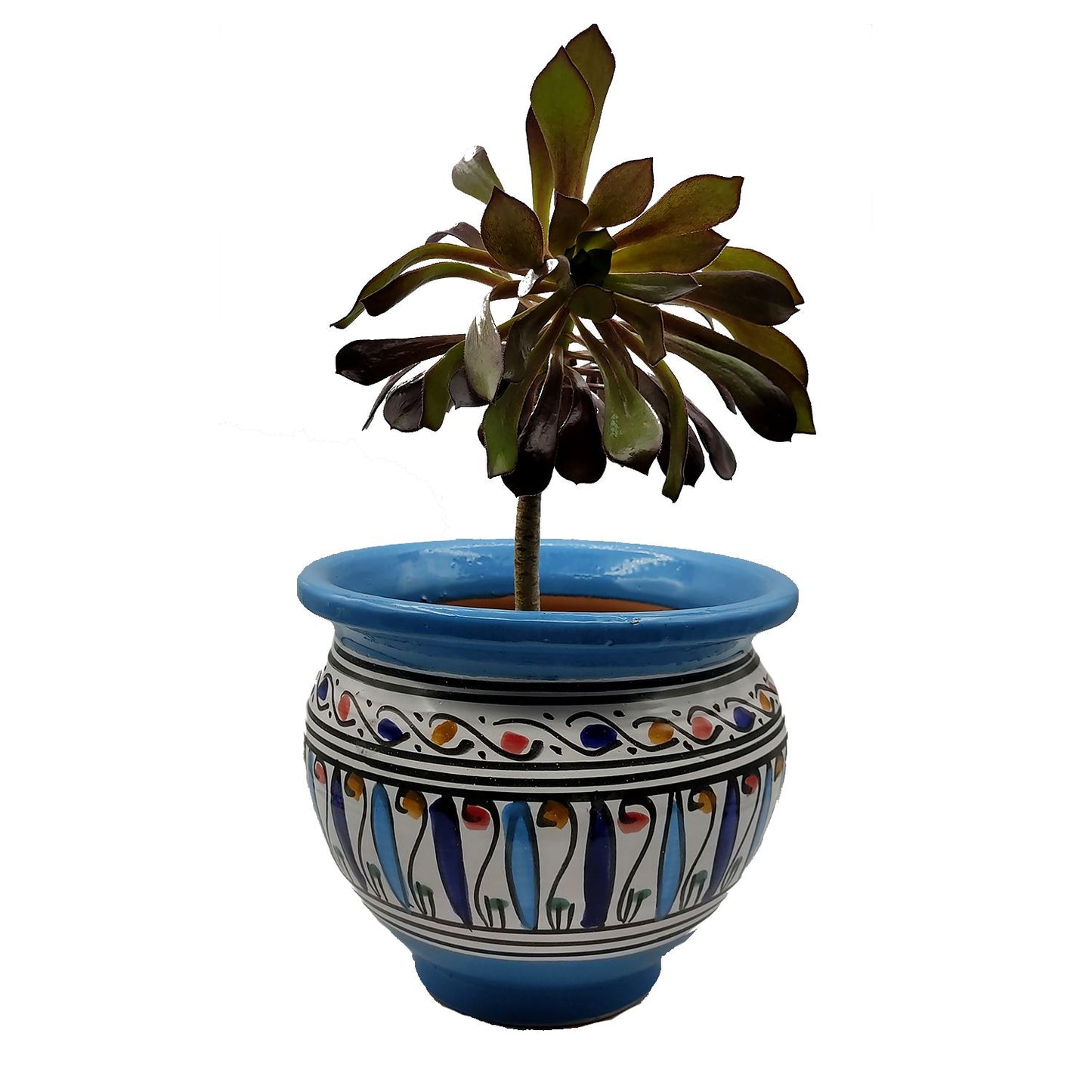 Vaso Cachepot Berbero Etnico Tunisno Marocchino Ceramica Terracotta Orientale 0411221003