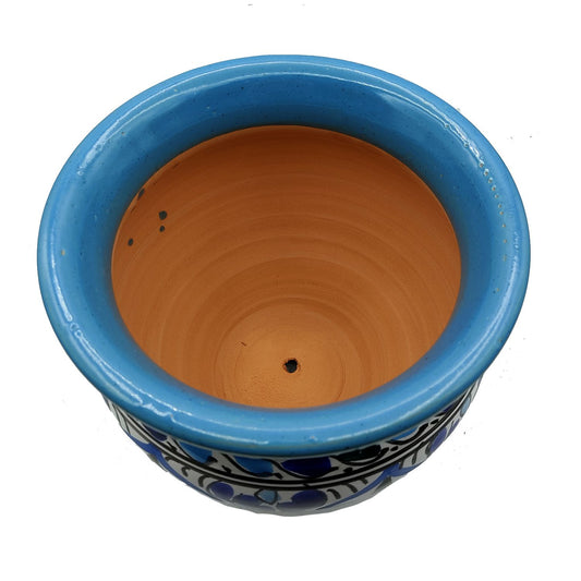 Vaso Cachepot Berbero Etnico Tunisno Marocchino Ceramica Terracotta Orientale 0411221005