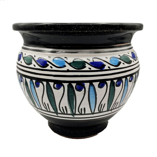 Vaso Cachepot Berbero Etnico Tunisno Marocchino Ceramica Terracotta Orientale 0411221007