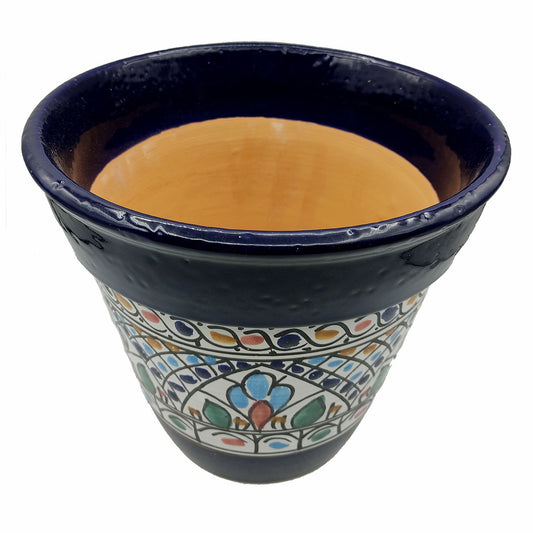 Vaso Terracotta Tunisino Marocchino Etnico Decoro Fioriera Ceramica 0411221027