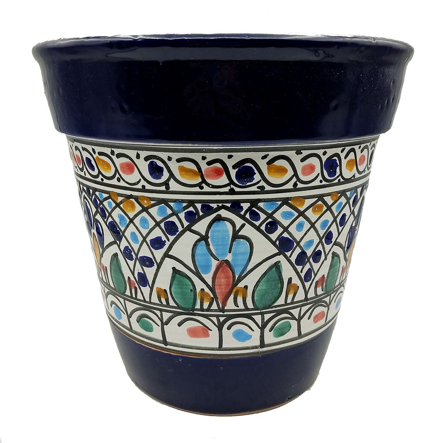 Vaso Terracotta Tunisino Marocchino Etnico Decoro Fioriera Ceramica 0411221027