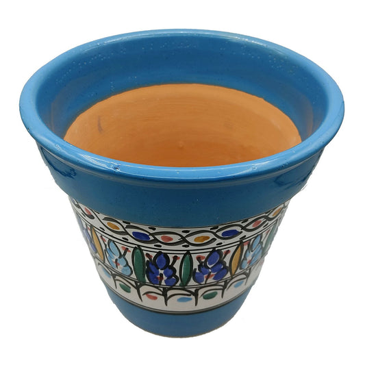 Vaso Terracotta Tunisino Marocchino Etnico Decoro Fioriera Ceramica 0411221030