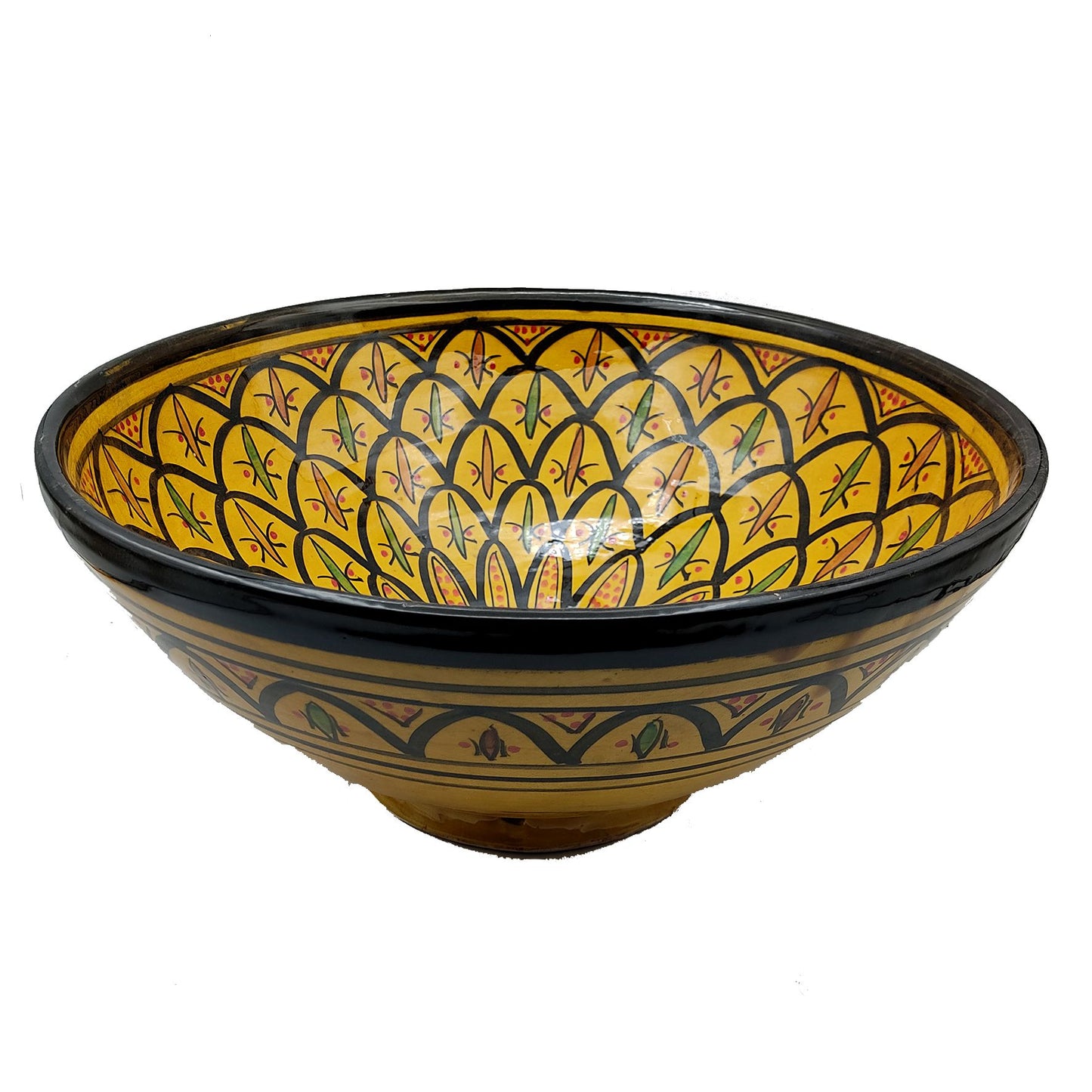 Ciotola Piatto Salse Zuppa Etnica Marocco Marocchina Ceramica Terracotta Diam. 36 cm 1002221107