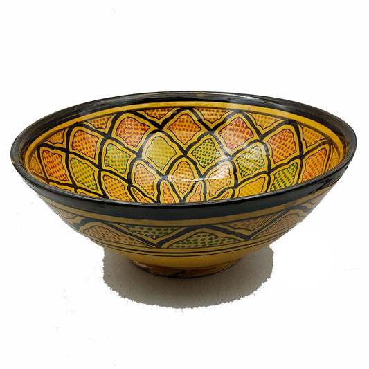 Ciotola Piatto Salse Zuppa Etnica Marocco Marocchina Ceramica Terracotta Diam. 36 cm 1002221115