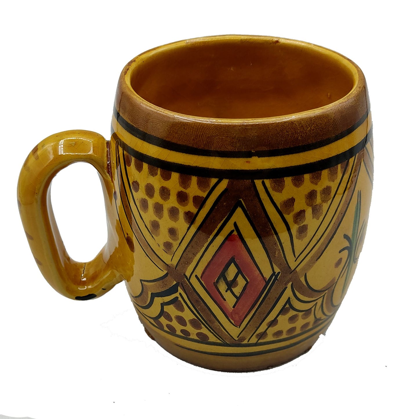 Bicchiere Tazza Boccale Ceramica Terracotta Etnico Marocco Marocchino 1003221208