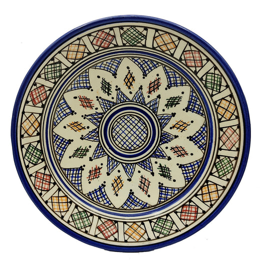 Piatto Ceramica Terracotta Parete Diam.27cm Etnico Marocchino Marocco 1101221027