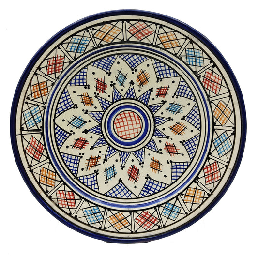 Piatto Ceramica Terracotta Parete Diam.27cm Etnico Marocchino Marocco 1101221028