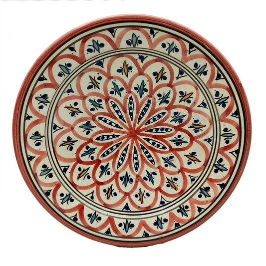 Piatto Ceramica Terracotta Parete Diam.27cm Etnico Marocchino Marocco 1101221031
