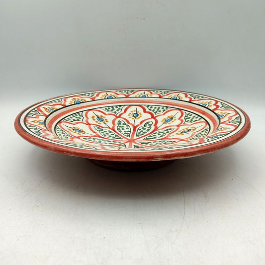 Piatto Ceramica Terracotta Parete Diam.27cm Etnico Marocchino Marocco 1101221035