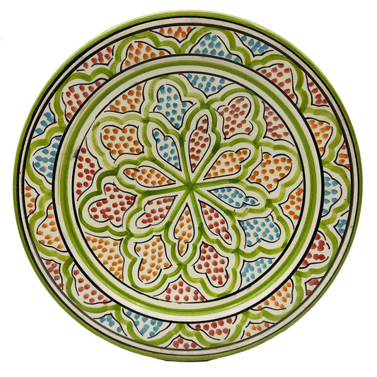 Piatto Ceramica Terracotta Parete Diam.27cm Etnico Marocchino Marocco 1101221036