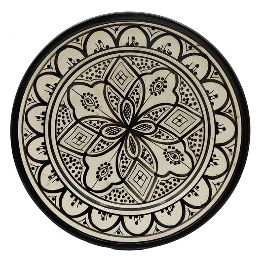 Piatto Ceramica Terracotta Parete Diam.27cm Etnico Marocchino Marocco 1101221042
