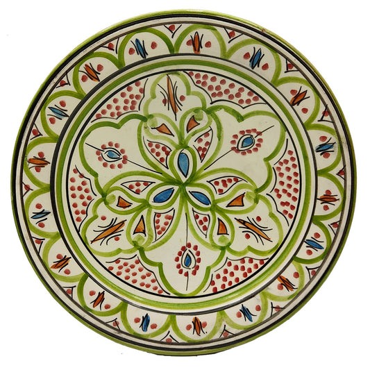 Piatto Ceramica Terracotta Parete Diam.27cm Etnico Marocchino Marocco 1101221055